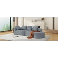 thumbnail image 3 of Newest 116" Modern Curved Sectional Sofa with High-Density Fully Compressed Sponge and Chaise Lounge, Pearl Upholstery, 2-Piece Set, Fully Assembled Right Hand Facing, Perfect for Living Room, Lounge, 3 of 7