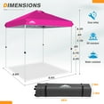 thumbnail image 4 of EAGLE PEAK 6.6 x 6.6 ft Pop Up Canopy Tent Instant Outdoor Canopy Easy Set-up Straight Leg Folding Shelter with Wheeled Bag, 4 of 9