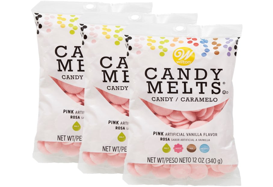 Wilton Pink Candy Melts Candy, 12 oz., Set of 3 - Walmart.com - Walmart.com