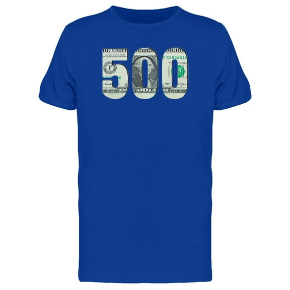 Number 500 Dollar Bill Ts Tee Men's -Image by Shutterstock