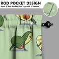 thumbnail image 5 of 3 PCS Avocado Print Kitchen Curtains Set - Green Fruit Pattern Semi-Sheer Tier Curtains with Valance for Farmhouse Windows, 5 of 5