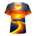 thumbnail image 4 of Penkiiy Galaxy Printed Shirt,Womens 3D Top Blouse Novelty Graphic Breathable Quick Dry Sleeveless Beach T-Shirt XL Multicolor, 4 of 6
