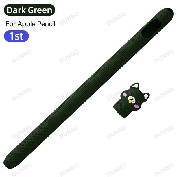 Estuche de lápices para Apple Pencil 1ª y 2ª generación, lindo gato, tableta Stylus Pen, Funda de silicona suave, accesorios