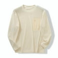 thumbnail image 4 of WMTBSRSW Men's Crewneck Sweatshirt Sherpa Lined Casual Fleece Pullover Long Sleeve Warm Lightwieght Sweater Sweatshirts White XXL, 4 of 4