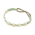 thumbnail image 4 of Unique Bargains 1 Pc Hand-woven Stretch Headbands for Women Beige Green, 4 of 5