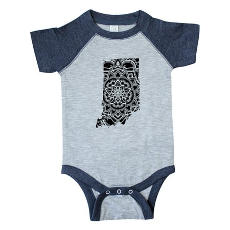 

Inktastic Indiana Silhouette Mandala Gift Baby Boy or Baby Girl Bodysuit