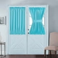 thumbnail image 1 of Aquazolax Rideau de Porte-Patio Habillage de Fenêtre Draperies pour Intimité - Assombrissement de Pièce 54x40 Pouces Occultant French Panneaux de Rideaux de Porte en Verre, 1 Pce, Turquoise, 1 of 1