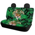 thumbnail image 2 of Xoenoiee 4 Piece Auto Interior Seat Cover Palm Monstera Leaves Tiger Print Car Seat Covers Set Auto Rear/Front Seat Protector Ultra Soft Car Bench Covers Universal Fit for SUV Sedan Van, 2 of 7