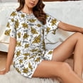 thumbnail image 4 of Sikiie Hohey Bee Golden2 Womens Pajama Sets Short Sleeve Top With Pants Sleepwear 2 Piece Lounge Set3X-Large, 4 of 6