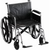 22 Inch Steel Wheelchair with Detachable Full Arms & Elevating Leg Rests - 1 Each / Each - 5221SE