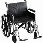 22 Inch Steel Wheelchair with Detachable Full Arms & Elevating Leg Rests - 1 Each / Each - 5221SE
