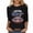 Black, variant on Plus Size Baseball T Shirts for Women Casual 3/4 Sleeve Graphic Tee Game Day Tops,XXL,White