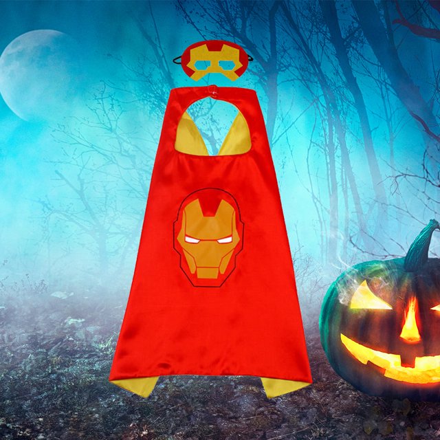 Halloween Cosplay Disfraces de dibujos animados Capas de superhéroes y máscara Favores de fiesta de Navidad JShteea El nuevo