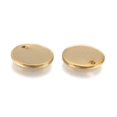 thumbnail image 2 of 100pcs Ion Plating(IP) 304 Stainless Steel Charms Blank Stamping Tag Flat Round Real 18K golden Plated 10x1mm Hole: 1.2~1.5mm, 2 of 6