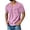 Pink2, variant on StSilkitty Short Sleeve Casual T-Shirts for Mens Solid Color Lightweight Round Neck Classic Tops with Pocket