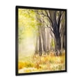 thumbnail image 2 of Designart 'Bright Sunshine Through The Yellow Forest Trees II' Traditional Framed Art Print, 2 of 4