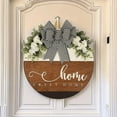 thumbnail image 3 of Sweet Home Spring Wreath Wooden Welcome Sign, Floral Front Door Hanging Plaque for Cozy Home Decor, Farmhouse Entryway and Porch Decoration, 3 of 5