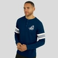 thumbnail image 4 of Men's Darius Rucker Collection by Fanatics Navy Dallas Cowboys Waffle-Knit Raglan Long Sleeve Henley T-Shirt, 4 of 6