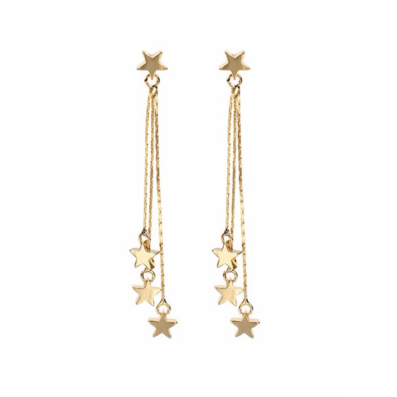 Xihbxyly Pendientes con Borlas de Estrella, Elegante Diseño de Aleación para Looks Glamurosos, 8 Cm de Largo para Un Atractivo Visual, Regalo Perfecto para Novia o Esposa, Joyería para Ocasiones Espe