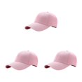 thumbnail image 2 of kurtrusly Sun Protection Baseball Cap Universal Size For Outdoor Adventures Universal Baseball Cap Polyester Outdoors Sun Cap pink 3Set, 2 of 6