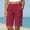 Wine, variant on Nsxcdh Women's Straight Leg Shorts Elastic Waist Pocket Casual Solid Color Knee Length Summer Beach Walking Shorts Lightweight Breathable Comfortable Weekend Outing XXL Black