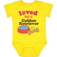 thumbnail image 3 of Inktastic Golden Retriever Loved by a Boys or Girls Baby Bodysuit, 3 of 5