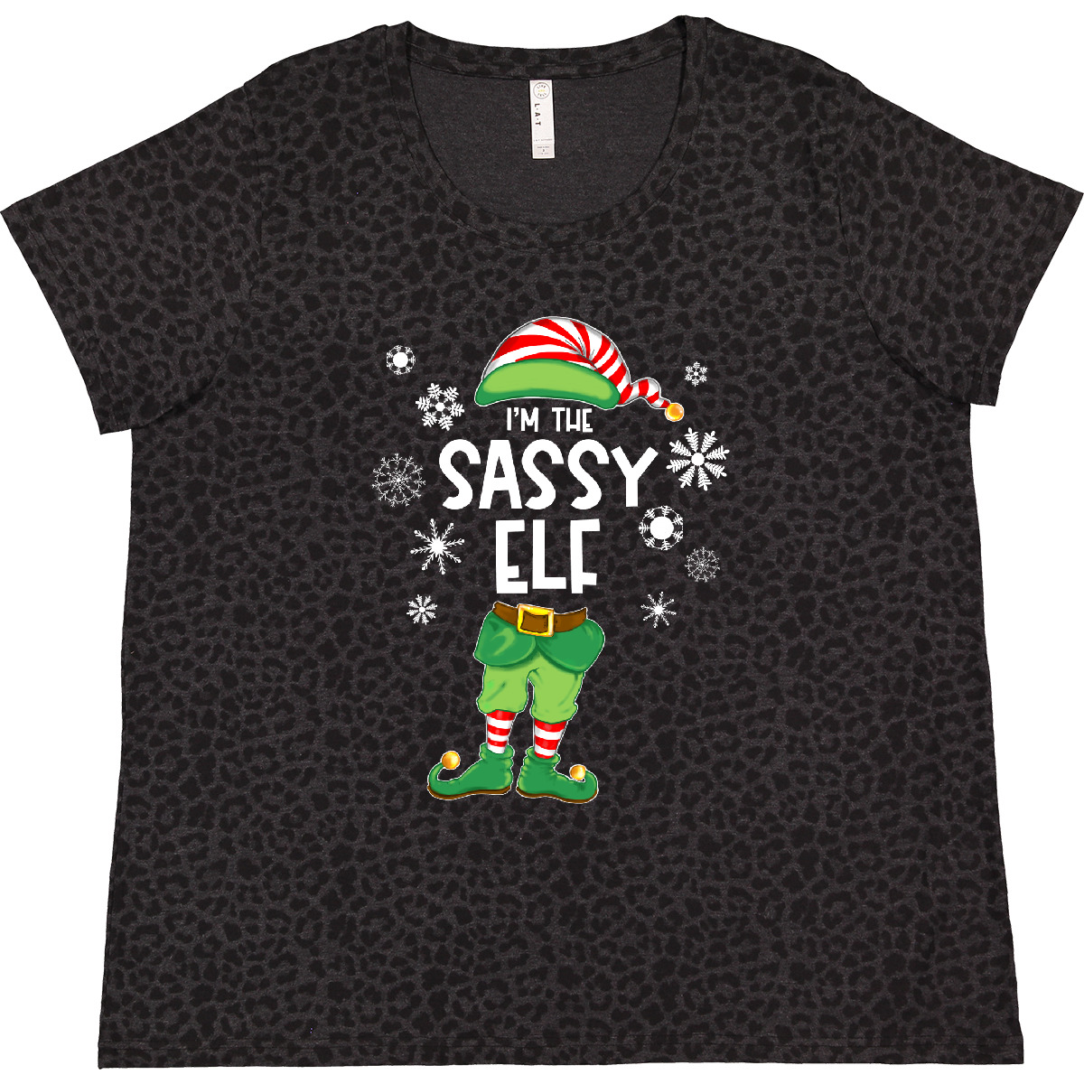 Inktastic Funny Christmas I'm the Sassy Elf with Shoes and Hat Women's Plus Size T-Shirt