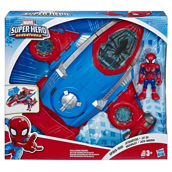 Marvel Super Hero Adventures Spider-Man Jetquarters Figure & Vehicle Set