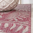 thumbnail image 7 of JONATHAN Y SANTA MONICA 5' Round Area Rug, Nevis Palm Frond - Fuchsia/Light Gray, SMB119F-5R, 7 of 7