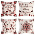 thumbnail image 1 of Fiudx Ofertas Del Día La Navidad Cubre 18 X 18 Pulgadas, Caja De Lino Del Tiro De Navidad 4Pcs Para La Decoración Del Día De Fiesta, 1 of 1