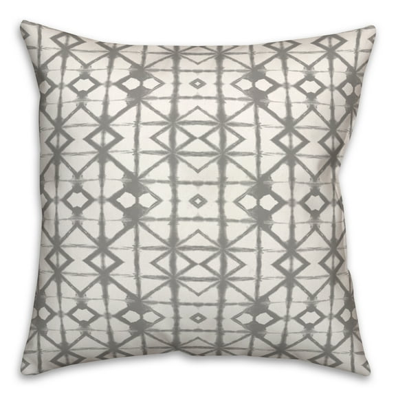 Creative Products Geometric Shibori Gray 18 x 18 Indoor / Outdoor Pillow