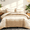 Champagne, variant on Whale Flotilla 3-Piece Reversible Silky Satin King Size Comforter Bedding Set, Lightweight Luxury Comforters with 2 Pillowcases All-Season, Champagne