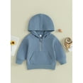 thumbnail image 2 of Sweat à Capuche pour Bébé Garçon Couleur Unie Manches Longues Automne, 2 of 7