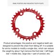 thumbnail image 4 of Soidarity Rueda de cadena Universal para bicicleta, ruedas de cadena de aleación de aluminio, 96mm, paso de orificio, reparación de ciclismo, piezas de Ciclismo Negro 34T Soidarity OD025956-03, 4 of 6