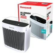 Honeywell Allergen Plus 900 Sq Ft HEPA Air Purifier, White, Smoke, Pollen, Dust Reducer