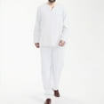 thumbnail image 2 of Bjutir Pajamas For Men Mens Cotton Sleepwear Long Sleeve Top & Bottom Pajama Set, 2 of 4
