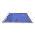 thumbnail image 2 of Ahgly Company Machine Washable Indoor Round Oriental Blue Industrial Area Rugs, 4' Round, 2 of 4