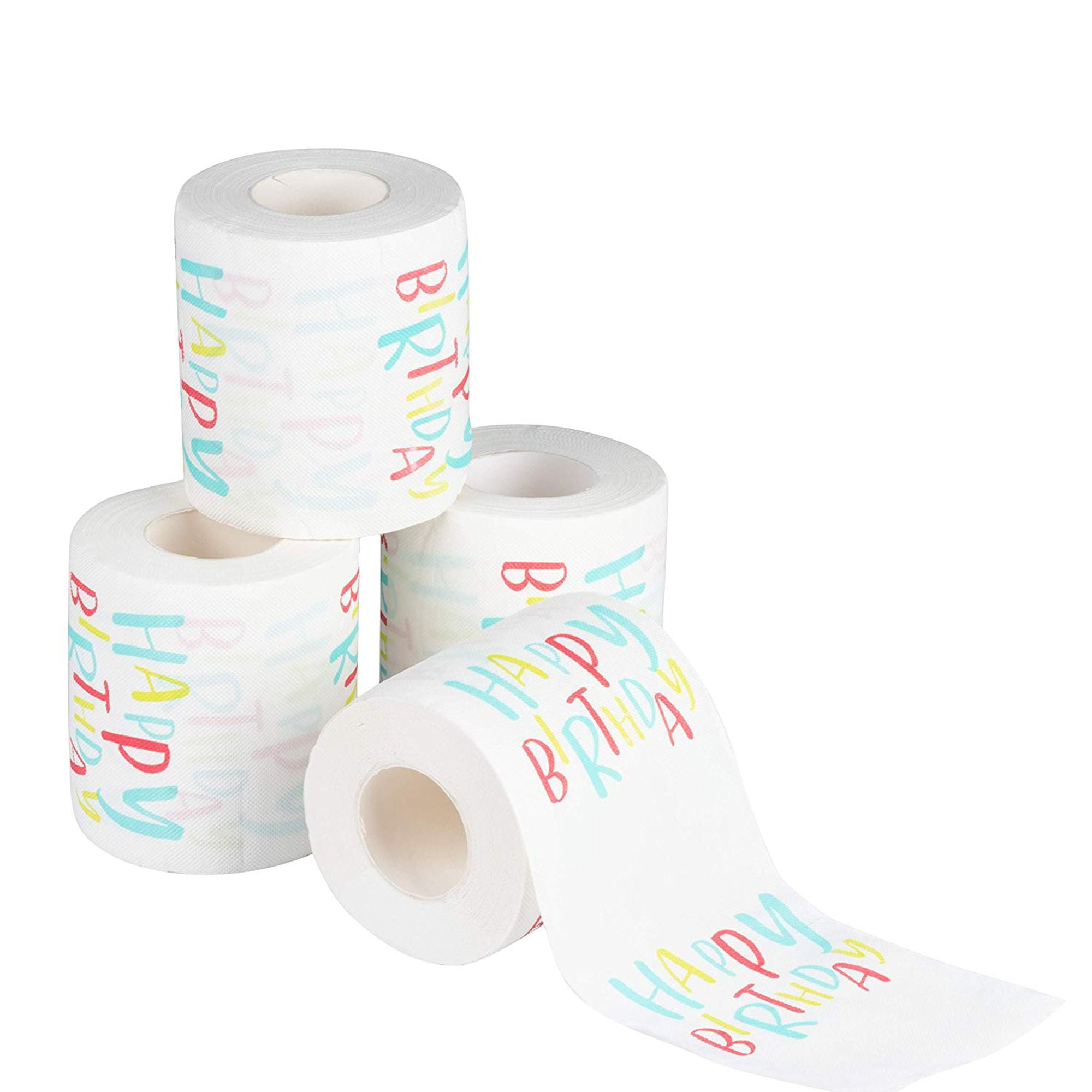 Happy Birthday Toilet Paper - 4 Rolls Novelty Toilet Paper, Happy ...