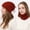 Red, variant on Pony Tail Beanie Scary Beanie Knitted Ring Scarf Scarf Scarf Long Hair Braid Hat