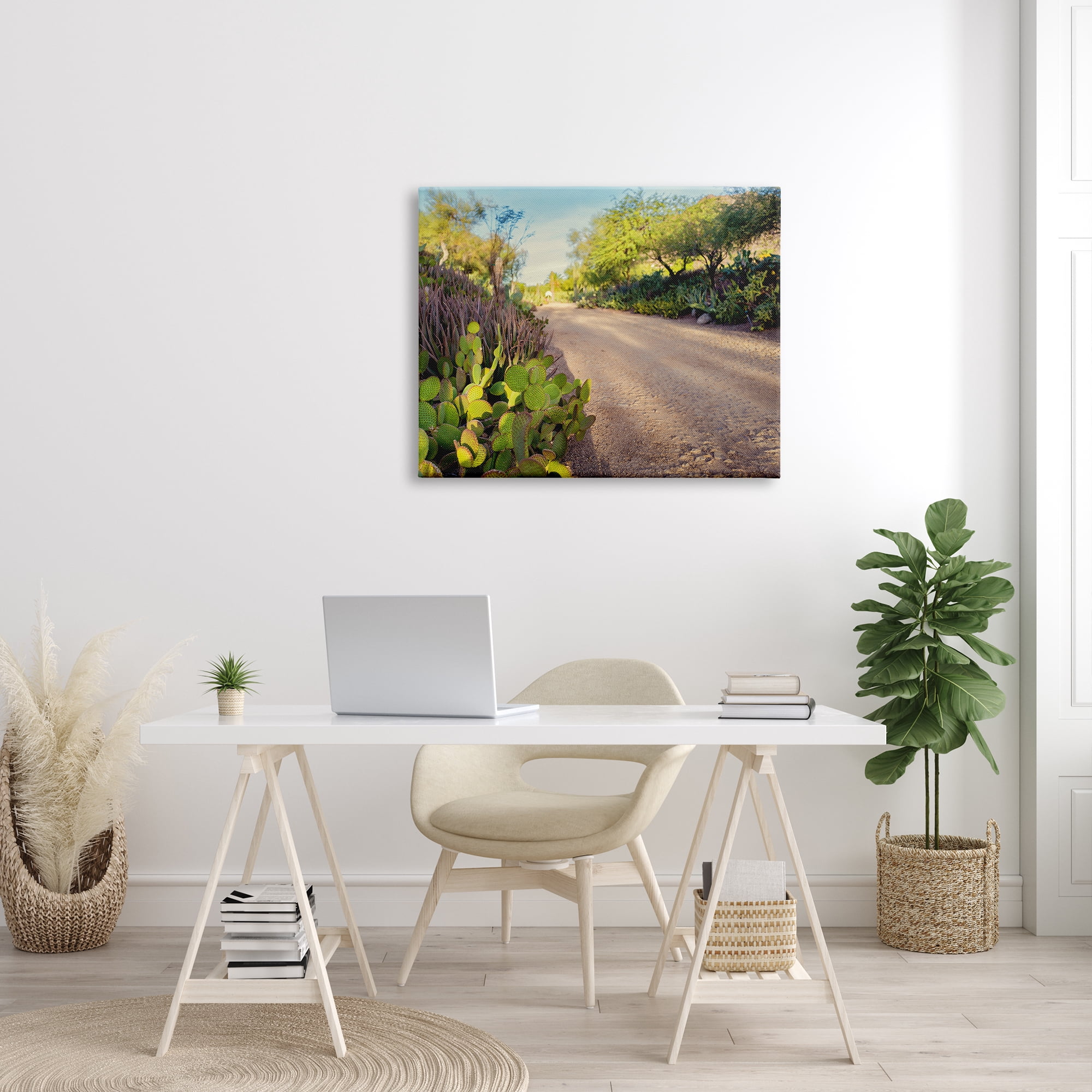 Stupell Industries Roadside Greenery Botanicals Arid Desert Cactus Plants Photograph Gallery Wrapped Canvas Print Wall Art, Design by Bill Carson Photography