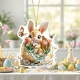 thumbnail image 4 of ddioayh Easter Decoration 2D Flat Easter Bunny Acrylic Pendant with Adorable Design for Indoor Outdoor Use Festive-Theme-Decor Party Decor, 4 of 6