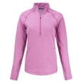thumbnail image 2 of Women's Cutter & Buck  Pink New Orleans Saints Peshastin Eco Fleece Recycled Half-Zip Top, 2 of 3