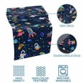thumbnail image 5 of Cartoon Universe Space Bed Runner for Cal King Size Bed, Watercolor Earth Planet Cute Astronauts Soft Bedding Scarf Bedding Protector Slipcover Sofa Throw for Bedroom Hotel Guesthouse, 5 of 8