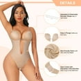 thumbnail image 3 of Lilvigor Shapewear for Women Plus Size Backless Built-in Bra Body Shaper Seamless Faja with Open Crotch, 3 of 6