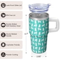 thumbnail image 3 of 20OZ Dog Print Tumbler with Handle Straw and Lid Insulated Travel Tumbler Cute Coffee Cup for Women Friends Unique Holiday Birthday Gifts Fits Car Cup Holders and Ideal for On the Go, 3 of 6