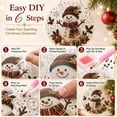thumbnail image 6 of Christmas Pearl Painting Suncatcher DIY Kit, Acrylic Hanging Diamond Art Ornament with Pearl and Rhinestone Details, Holiday Window Wall Decor Craft, 6 of 8