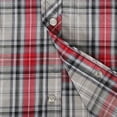 thumbnail image 5 of Coevals Club Men's Western Shirt Cowboy Plaid Country Pearl Snap Button Long Sleeve Two Pockets Work Shirts 22 Red Gray Large, 5 of 7