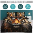 thumbnail image 2 of Tiger Animals Duvet Cover Set Themed Multicolor Polyester Bedding Set for Bedroom Decoration, 2 of 6