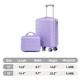 thumbnail image 3 of 14"/20" 2 pcs/set in ABS Spinner Wheel Luggage, with Combination Lock,14" Cosmetic Case, 3 of 13
