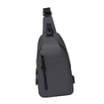 thumbnail image 4 of Bolso de pecho para hombre con correa ajustable Bolso de mano resistente al agua Mochila ligera Gris, 4 of 8